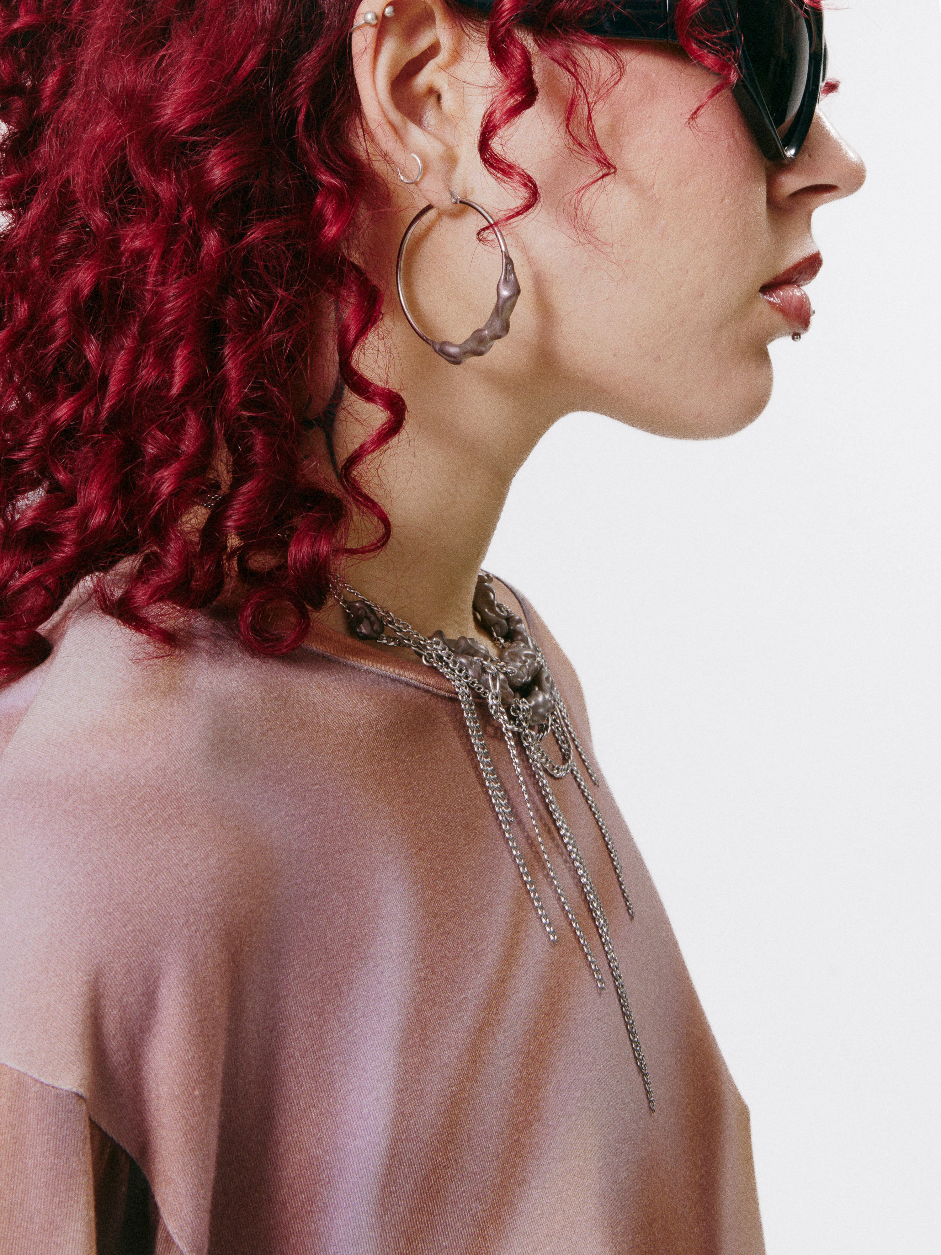 Liquid Drop Hoop Earrings