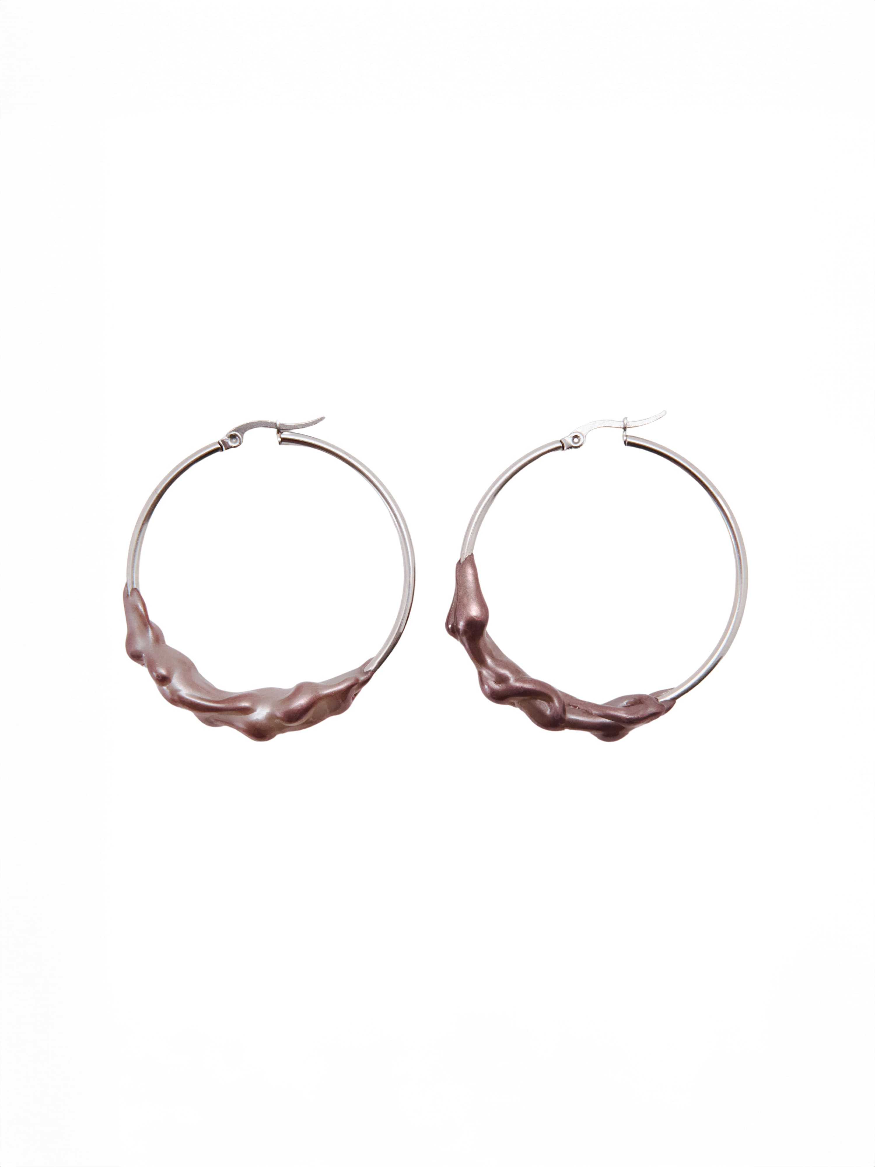 Liquid Drop Hoop Earrings