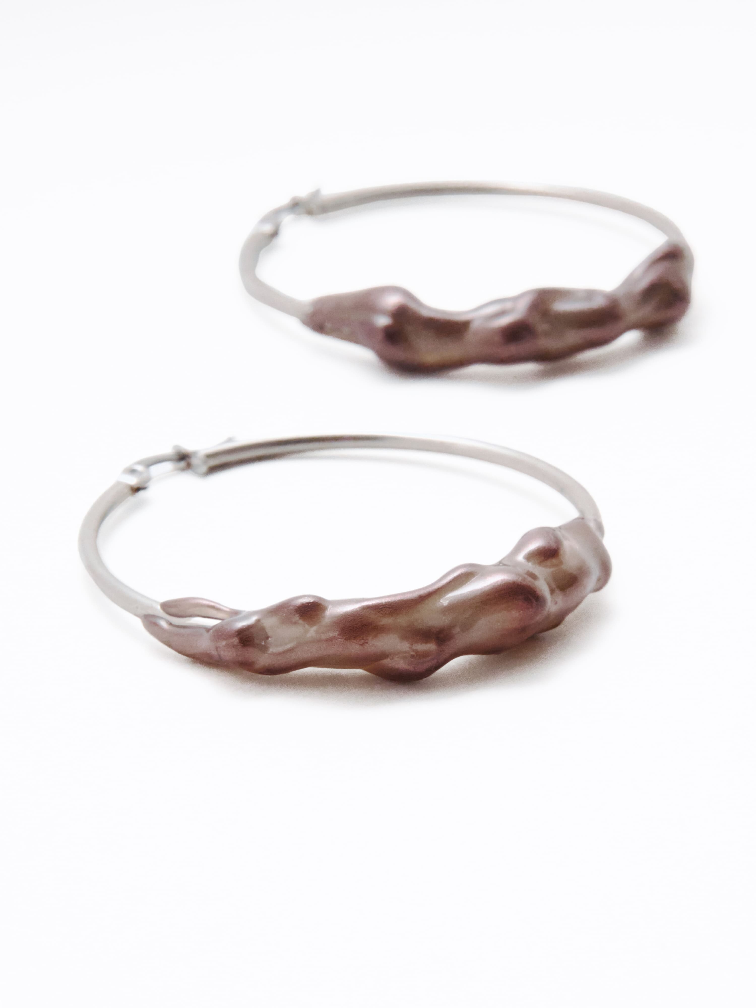 Liquid Drop Hoop Earrings