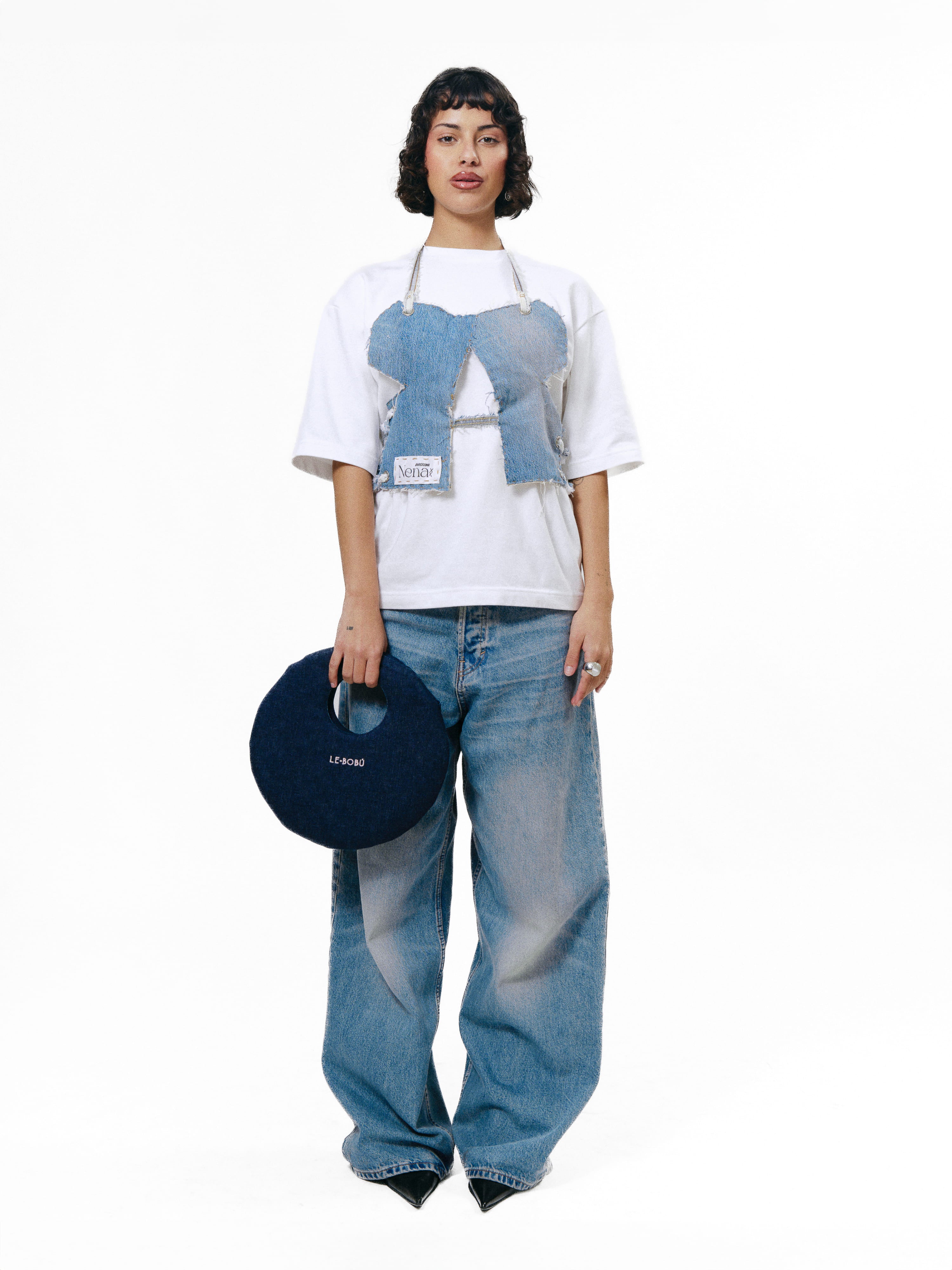 Man Repeller Bag Pizza Media | Dark Denim